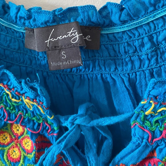 Blue Embroidered Blouse - Picture 2 of 2